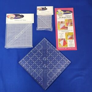 Audreys Sewing Basket No-Wobble Rulers 3pc Set 2.5" 4.5" 6.5" for Quilting